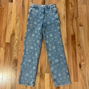 PACSUN floral 90’s BF carpenter jeans size 25